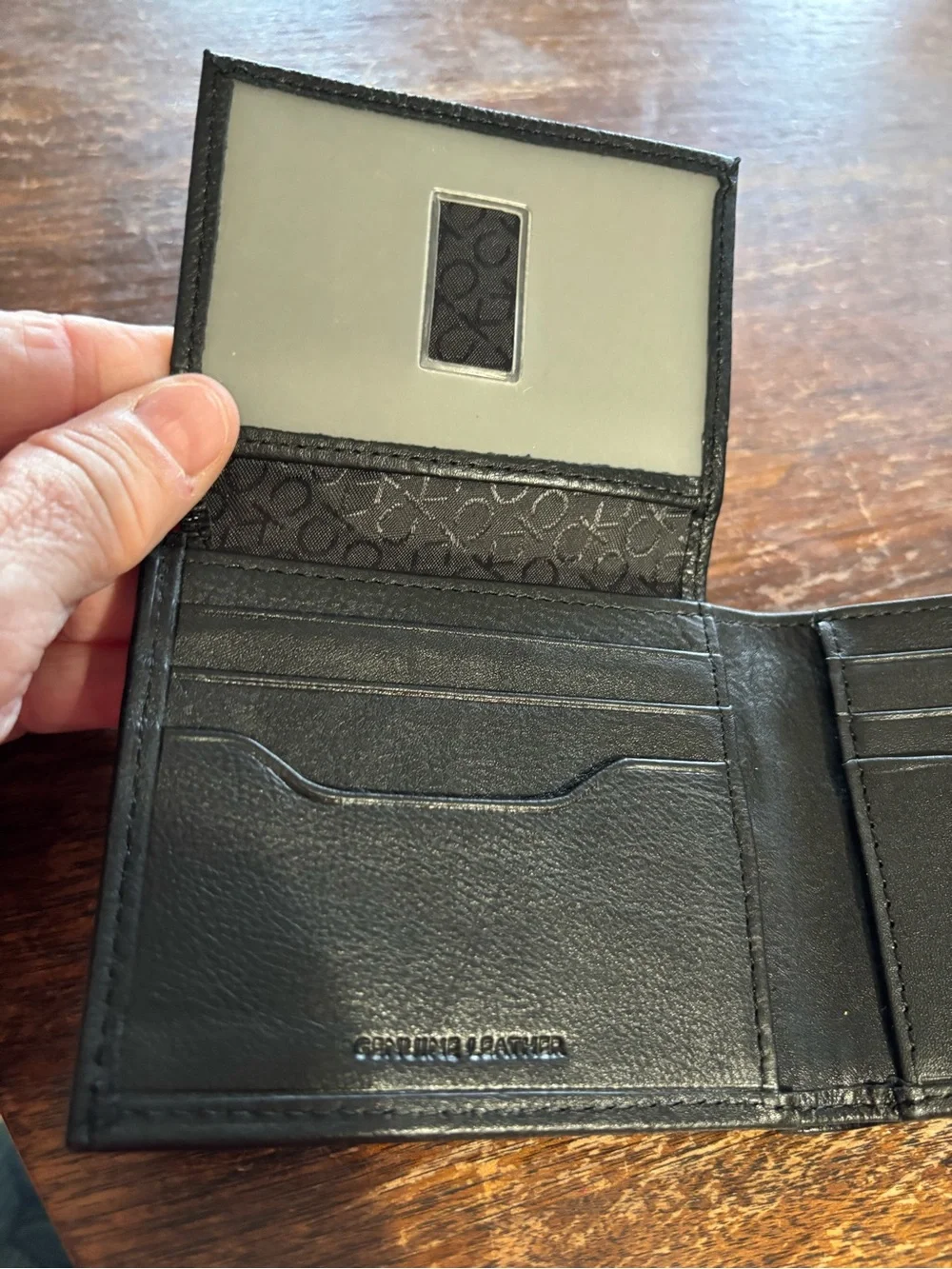 Calvin Klein Black Leather Bi-Fold Wallet by (Unbranded)